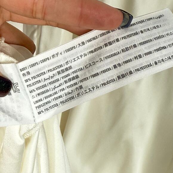 NEW Abercrombie & Fitch Maxi Dress Size Medium Petite White Plunge Cowl Back - Picture 10 of 16